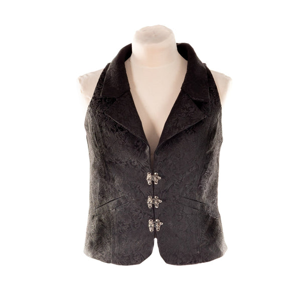 SiaLinda: Charlotte Damen Weste - Jacke, Brokat, schwarz, stark und sexy - SiaLinda.com
